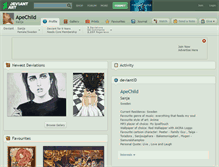 Tablet Screenshot of apechild.deviantart.com