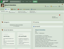 Tablet Screenshot of dana-is-homeless.deviantart.com