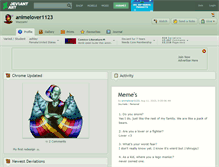 Tablet Screenshot of animelover1123.deviantart.com