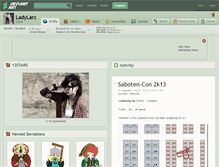Tablet Screenshot of ladylarc.deviantart.com