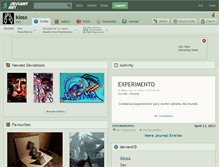 Tablet Screenshot of klosx.deviantart.com
