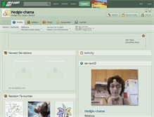 Tablet Screenshot of hedgie-chama.deviantart.com