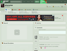 Tablet Screenshot of alicerenton.deviantart.com