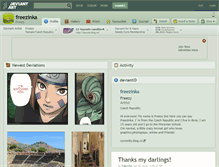 Tablet Screenshot of freezinka.deviantart.com