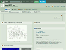 Tablet Screenshot of angel-of-tricks.deviantart.com