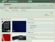 Tablet Screenshot of greenlemon.deviantart.com
