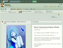 Tablet Screenshot of kittyzoey.deviantart.com