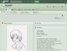 Tablet Screenshot of cosmicrev.deviantart.com