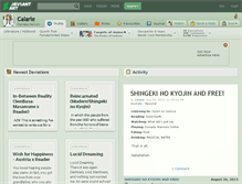 Tablet Screenshot of calarie.deviantart.com