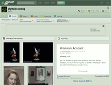 Tablet Screenshot of digitalbrainbug.deviantart.com