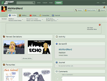Tablet Screenshot of miswordnerd.deviantart.com