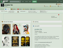 Tablet Screenshot of predator-fan.deviantart.com