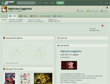 Tablet Screenshot of nightmarejuggalette.deviantart.com
