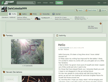 Tablet Screenshot of darkcelestial999.deviantart.com