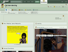 Tablet Screenshot of cat-man-dancing.deviantart.com