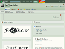 Tablet Screenshot of highvoltagestudios.deviantart.com