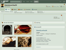 Tablet Screenshot of damniloveyouox.deviantart.com