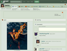 Tablet Screenshot of juanex.deviantart.com