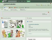 Tablet Screenshot of evanescent-adoration.deviantart.com