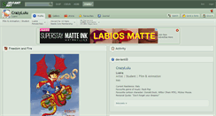 Desktop Screenshot of crazylulu.deviantart.com