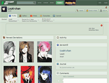 Tablet Screenshot of louki-chan.deviantart.com