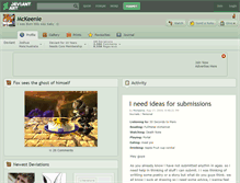 Tablet Screenshot of mckeenie.deviantart.com