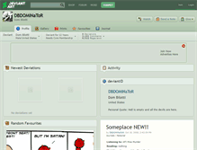 Tablet Screenshot of dbdominator.deviantart.com