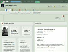 Tablet Screenshot of hatememylovely.deviantart.com