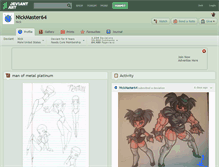 Tablet Screenshot of nickmaster64.deviantart.com