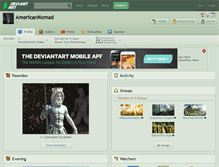 Tablet Screenshot of americannomad.deviantart.com