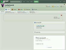 Tablet Screenshot of cooliechan46.deviantart.com