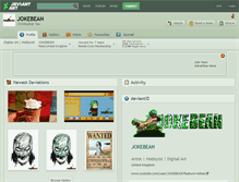 Tablet Screenshot of jokebean.deviantart.com