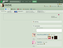 Tablet Screenshot of crazyfreak.deviantart.com