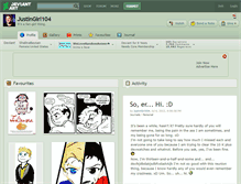 Tablet Screenshot of justingirl104.deviantart.com