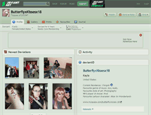 Tablet Screenshot of butterflyxkissesx18.deviantart.com