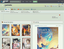 Tablet Screenshot of cyanineblu.deviantart.com