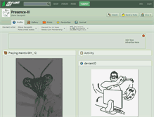 Tablet Screenshot of presence-iii.deviantart.com