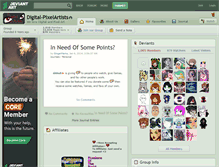 Tablet Screenshot of digital-pixelartists.deviantart.com