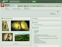 Tablet Screenshot of darkless.deviantart.com