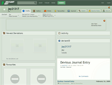 Tablet Screenshot of jay21317.deviantart.com