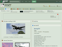Tablet Screenshot of boeing787.deviantart.com