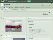 Tablet Screenshot of forestchild.deviantart.com