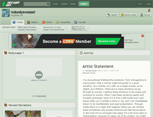 Tablet Screenshot of nobodysweasel.deviantart.com