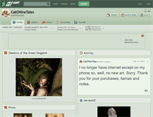 Tablet Screenshot of catoninetales.deviantart.com