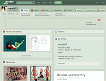 Tablet Screenshot of mandy92.deviantart.com