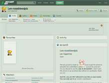 Tablet Screenshot of len-nosebleedplz.deviantart.com