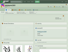 Tablet Screenshot of ladyjayne2283.deviantart.com
