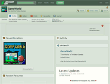 Tablet Screenshot of gameworld.deviantart.com