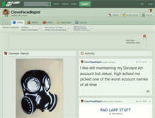 Tablet Screenshot of clownfacedrapist.deviantart.com