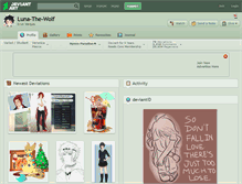 Tablet Screenshot of luna-the-wolf.deviantart.com